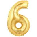 Gold Foil Number Balloon - 6